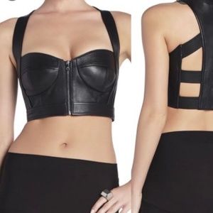 Mante Leather Bustier - BCBGMaxazria- NWT